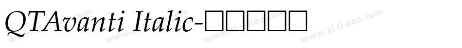 QTAvanti Italic字体转换
